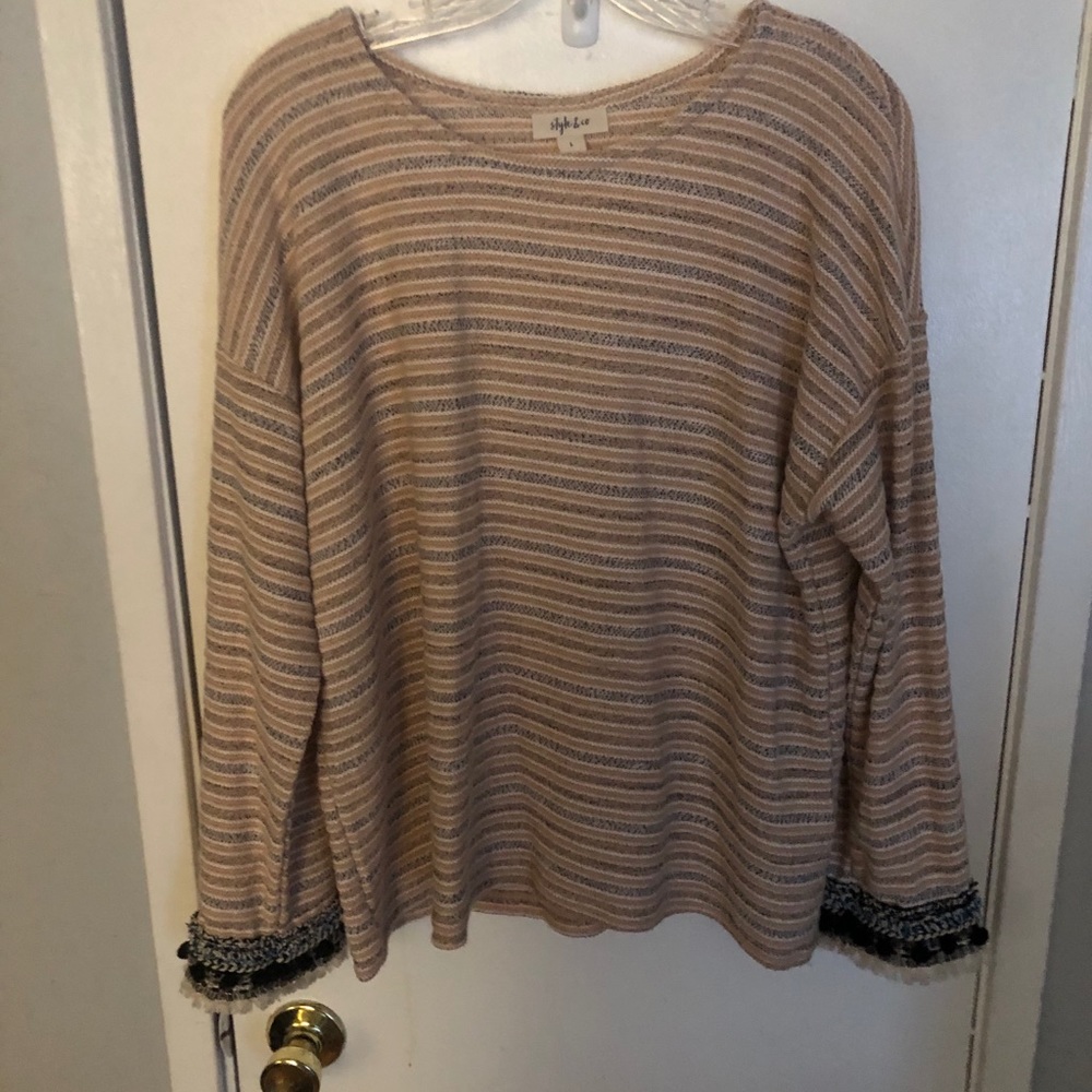 Style & Co. Macys Knit Pullover with Embellished